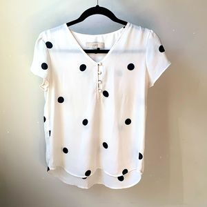 LOFT polka dot blouse
